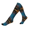 thumbnail image 1 of Lsque Spooky Halloween Pattern Sport Compression Socks for Men & Women 15-20 mmHg Knee High Nurse Pregnant Running Medical and Travel Athletic, 1 of 6