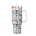 thumbnail image 1 of Lsque Sport Items Pattern 40 OZ Ice Bully Cup with Handle and Straw, Double Wall Stainless Steel Tumbler Travel Coffee Cup with Lid for Christmas Present, 1 of 8