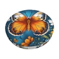 thumbnail image 1 of Lsque Spring Butterfly Flowers Pattern Round Bar chair cushion covers Velvet Fabric Premium Comfort Protects from Scratches and Stains for 14-17 Inch Chair-13 inch, 1 of 7