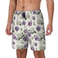 thumbnail image 1 of Lsque Spring Flowers Pattern Swim Trunks- Bathing Suit Compression Liner - Beach Swim Shorts Swimwear - (S-3XL) - Stretch Quick Dry-Large, 1 of 6
