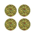 thumbnail image 1 of Lsque Squirrel And Fox In The Forest Pattern 4" Drink Coasters Set of 4, PVC Leather Absorbent Coasters, Table Coaster Set Decorative Coffee Cup Coasters Housewarming Gift -Round Shape, 1 of 6