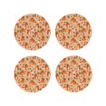 thumbnail image 1 of Lsque Squirrel And Mushroom Pattern 4" Drink Coasters Set of 4, PVC Leather Absorbent Coasters, Table Coaster Set Decorative Coffee Cup Coasters Housewarming Gift -Round Shape, 1 of 6