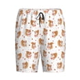 thumbnail image 1 of Lsque Squirrel And Rose Mens Sleep Pajama Shorts,Short Pajama Pants, Cotton Ultra-Soft Knit-Medium, 1 of 9