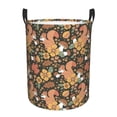 thumbnail image 1 of Lsque Squirrel Mushroom Yellow Flower Pattern Laundry Hamper Basket, Tall Woven Rope Hamper Basket for Clothes, Lightweight Storage Basket, Collapsible Waterproof-Small, 1 of 6