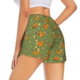 thumbnail image 1 of Lsque Squirrel And Nuts Printed Women's Running Shorts with Liner Pockets,Elastic Quick Dry Workout Athletic Gym Yoga Shorts,Womens High Waist Shorts-Large, 1 of 9