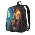 thumbnail image 1 of Lsque Squirrel Sleeping In Tree Pattern Adult Backpack – Durable & Lightweight PU Canvas Storage Bag , 15” Laptop Compartment, and Multiple Pockets, 1 of 6