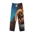 thumbnail image 1 of Lsque Squirrel Sleeping In Tree Print Men's Pajama Pants, Lounge Pant - Comfortable Home Wear,Elastic Waistband, Stylish Design-Medium, 1 of 9