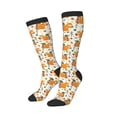 thumbnail image 1 of Lsque Squirrel With Colorful Tail Printed Crew Socks Men's Women's LightWeight Thin Casual Calf Socks ,Knee High Socks,Cotton Socks, 1 of 9