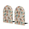 thumbnail image 1 of Lsque Squirrels and Trees Printed Wood Bookends,Non-Skid Bookend for Shelves,Heavy Duty Support Bookends,Non-Slip Foam Pads for Office, Home, and Library,1 Pair, 1 of 8