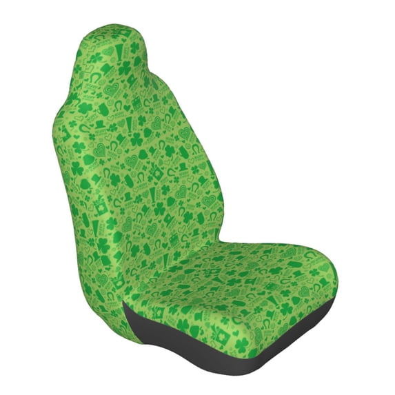 Lsque St Patrick's Day Pattern Car Seat Covers for Front Seats , Waterproof Seat Covers for Cars, Sporty Front Seat Covers,Car Seat Cover Protector Front Seats