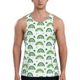 thumbnail image 1 of Lsque St. Patrick's Day rainbows Pattern Mens Tank Tops Muscle Athletic Quick Dry Sleeveless Workout Fitness T Shirts Beach Tank Top, Loose-fit Sleeveless Shirt for Men-4X-Large, 1 of 7