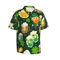 thumbnail image 1 of Lsque St Patrick's Day10 pattern Hawaiian Shirt for Men, Unisex Summer Beach Casual Short Sleeve Button Down Shirts-Small, 1 of 9