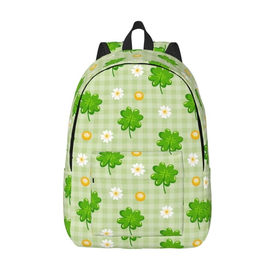 Lsque St Patrick's Day11 Pattern Canvas Daypack, Durable Backpack, High-quality Versatile Backpack,Vintage Compact Backpack-Small