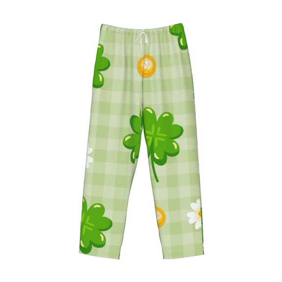 Lsque St Patrick's Day11 Print Men's Pajama Pants, Lounge Pant - Comfortable Home Wear,Elastic Waistband, Stylish Design-Large