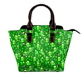 thumbnail image 1 of Lsque St Patrick's Day2 Pattern Leather Rivet Shoulder Bag – Elegant Genuine Leather & Microfiber PU Crossbody with Detachable Adjustable Strap, 1 of 5