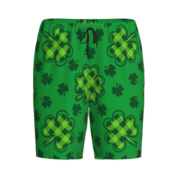 Lsque St Patrick's Day5 Mens Sleep Pajama Shorts,Short Pajama Pants, Cotton Ultra-Soft Knit-3X-Large