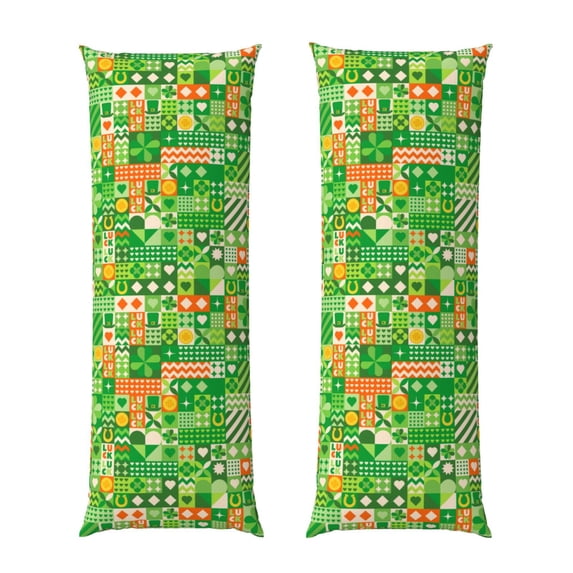 Lsque St Patrick's Day6 Body Pillow Case Cover,Ultra-Soft Microfiber Bed Pillow Cases 20x54 inches,Elegant Bedding,Breathable Durable Pillow Cover with Envelope Closure