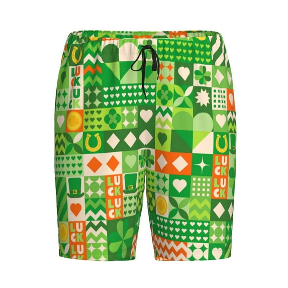 Lsque St Patrick's Day6 Mens Sleep Pajama Shorts,Short Pajama Pants, Cotton Ultra-Soft Knit-Small