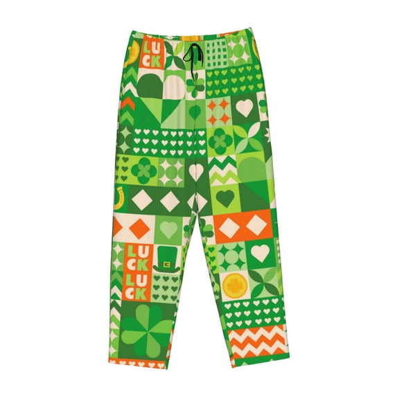 Lsque St Patrick's Day6 Print Women's Pajama Pants, Lounge Pant - Comfortable Home Wear,Elastic Waistband, Stylish Design-Large