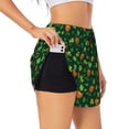 thumbnail image 1 of Lsque St. Patrick's day Printed Women's Running Shorts with Liner Pockets,Elastic Quick Dry Workout Athletic Gym Yoga Shorts,Womens High Waist Shorts-X-Large, 1 of 7