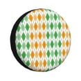 thumbnail image 1 of Lsque St. Patrick's day argyle Pattern Tire Covers - Tough Tire Wheel Protector for Truck, SUV, Trailer, Camper, RV-17 inch, 1 of 6