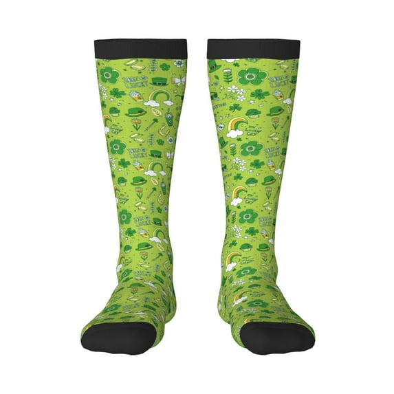 Lsque St. Patrick's day1 Printed Crew Socks Men's Women's LightWeight Thin Casual Calf Socks ,Knee High Socks,Cotton Socks