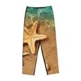thumbnail image 1 of Lsque Starfish And Seashell 1 Print Women's Pajama Pants, Lounge Pant - Comfortable Home Wear,Elastic Waistband, Stylish Design-Small, 1 of 9
