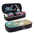 thumbnail image 1 of Lsque Starfish And Seashell Printed Big Capacity PU Leather Pencil Case Large Pencil Pouch Stationery Pen Bag Pencil Holder for Teen, 1 of 6