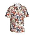 thumbnail image 1 of Lsque Starfish Shell pattern Hawaiian Shirt for Men, Unisex Summer Beach Casual Short Sleeve Button Down Shirts-Small, 1 of 9