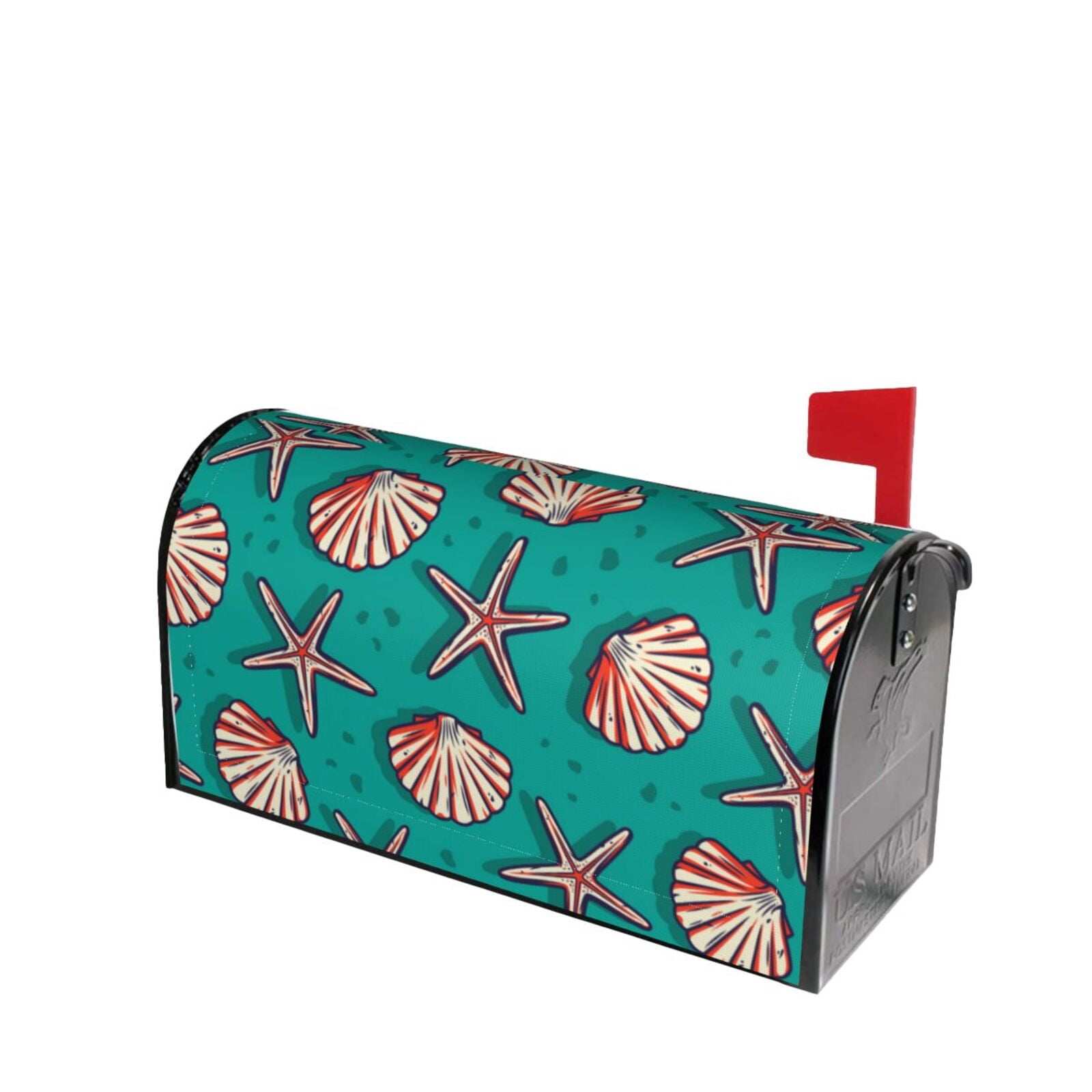 Lsque Starfish and Shell Mailbox Cover Standard Size ,Magnetic Mailbox ...