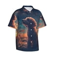 thumbnail image 1 of Lsque Starry Sky Cloud Puppy pattern Hawaiian Shirt for Men, Unisex Summer Beach Casual Short Sleeve Button Down Shirts-XX-Large, 1 of 1
