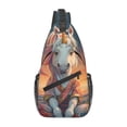 thumbnail image 1 of Lsque Starry Sky Cute Horse Pattern Cross Chest Bag Diagonally – Premium Durable Front Chest Sling with Adjustable Padded Strap, High-Capacity Storage, 1 of 8