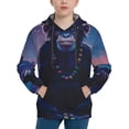 thumbnail image 1 of Lsque Starry Sky Meditating Chimpanzees Patten Youth Hoodie Sweatshirt Pullover with Kangaroo Pocket Boys and Girls Hoodie Warm Hoodie for Kids-Medium, 1 of 6