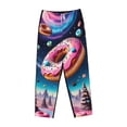 thumbnail image 1 of Lsque Starry Sky Pine Tree Donut Print Women's Pajama Pants, Lounge Pant - Comfortable Home Wear,Elastic Waistband, Stylish Design-Medium, 1 of 9