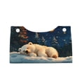 thumbnail image 1 of Lsque Starry Sky Sleep White Bear Printed Long Tissue Box Cover Holder, Facial Paper Organizer Dispenser,Triangle with Bottom Belt, PVC Leather Decorative Organizer, 1 of 9