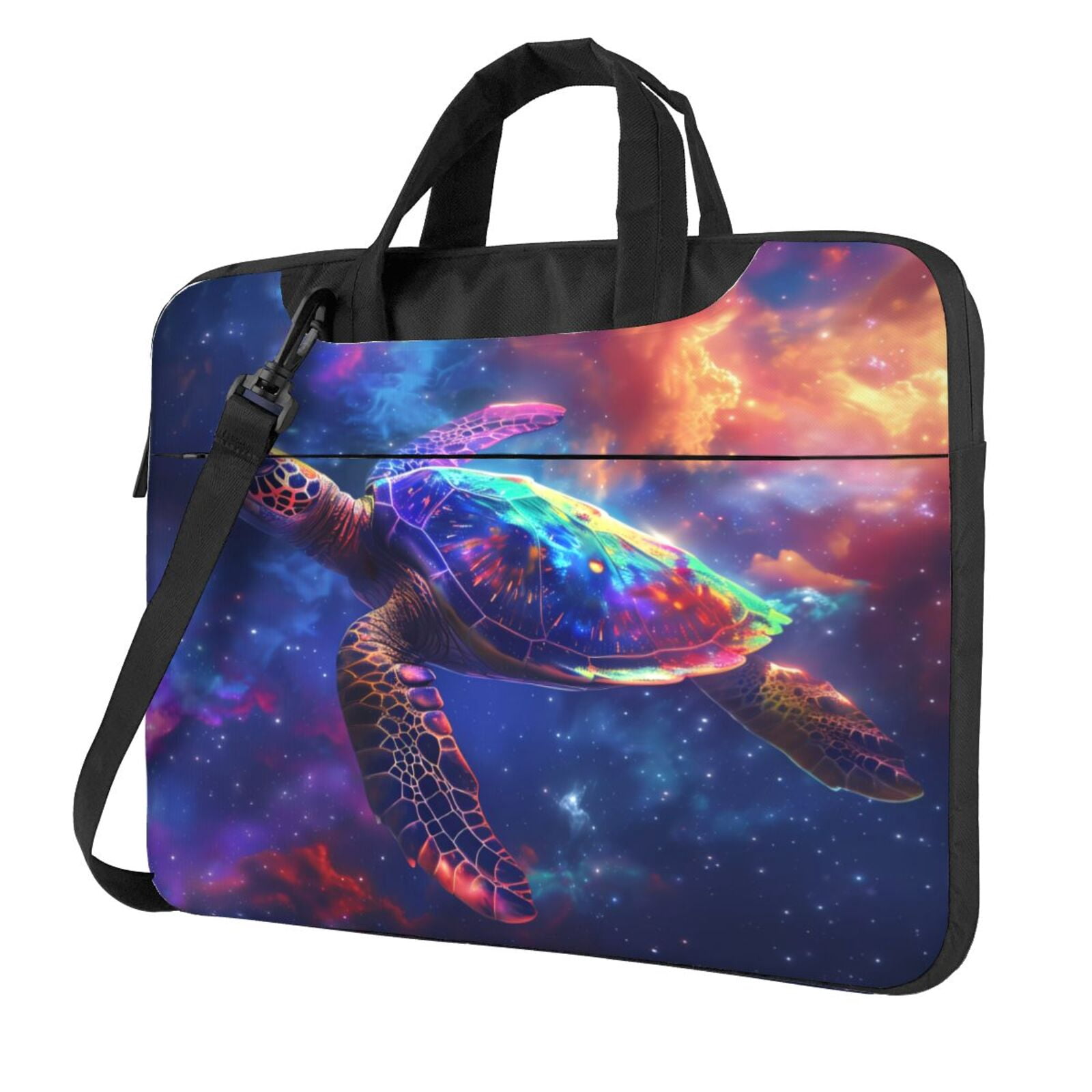Computer Bag Turtle Lsque Starry Sky Turtle Pattern Laptop Bag – Portable & Slim Single ...