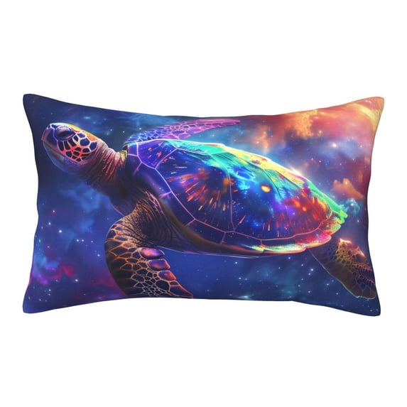 Lsque Starry Sky Turtle Pattern Pillow Case – Soft & Cozy Throw Pillow Cover, Hypoallergenic Cushion Case for Sleeping Women with Envelope Closure-16"x24"