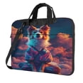 thumbnail image 1 of Lsque Starry Sky White Cloud Puppy Pattern Laptop Bag – Portable & Slim Single-Shoulder Computer Case with Adjustable Strap, Protective, Lightweight for 13”/14”/15.6” Laptops, 1 of 8