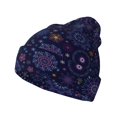thumbnail image 1 of Lsque Stars And Gradient Colorful Snowflakes Pattern Knitted Beanie, Unisex Winter Hat, Knit Hat Winter Beanies Thick Fisherman Beanies Cuffed Plain Skull Caps, 1 of 6