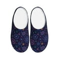 thumbnail image 1 of Lsque Stars And Gradient Colorful Snowflakes Pattern Womens Comfort Cotton on Scuff With Memory Foam and Anti-skid Sole Slipper-35/36, 1 of 7