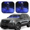 thumbnail image 1 of Lsque Steel Skull 2 PCS Windshield Sun Shade | CarFoldable Window Covers | Car Accessories Reflect UV for Universal Cars SUV Truck | Large, 1 of 7