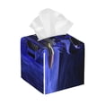 thumbnail image 1 of Lsque Steel Skull Printed Tissue Box Cover Holder, Facial Paper Organizer Dispenser,Square with Bottom Belt, PVC Leather Decorative Organizer, 1 of 8