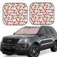 thumbnail image 1 of Lsque Strawberries 2 PCS Windshield Sun Shade | CarFoldable Window Covers | Car Accessories Reflect UV for Universal Cars SUV Truck | Medium, 1 of 7