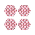 thumbnail image 1 of Lsque Strawberries Pattern 4" Drink Coasters Set of 4, PVC Leather Absorbent Coasters, Table Coaster Set Decorative Coffee Cup Coasters Housewarming Gift -Hexagon, 1 of 6
