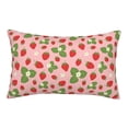 thumbnail image 1 of Lsque Strawberries Pattern Pillow Case – Soft & Cozy Throw Pillow Cover, Hypoallergenic Cushion Case for Sleeping Women with Envelope Closure-20"x30", 1 of 6