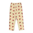thumbnail image 1 of Lsque Strawberries Print Women's Pajama Pants, Lounge Pant - Comfortable Home Wear,Elastic Waistband, Stylish Design-Large, 1 of 9