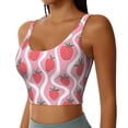 thumbnail image 1 of Lsque Strawberries Printed Women'S Sports Bra, Compression, Moisture Wicking, High-Impact Sports Bra For Women,Supportive sports bra-Medium, 1 of 9