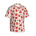 thumbnail image 1 of Lsque Strawberries pattern Hawaiian Shirt for Men, Unisex Summer Beach Casual Short Sleeve Button Down Shirts-Small, 1 of 9
