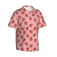 thumbnail image 1 of Lsque Strawberries pattern Hawaiian Shirt for Men, Unisex Summer Beach Casual Short Sleeve Button Down Shirts-XX-Large, 1 of 9