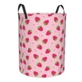 thumbnail image 1 of Lsque Strawberries pattern Laundry Hamper Basket, Tall Woven Rope Hamper Basket for Clothes, Lightweight Storage Basket, Collapsible Waterproof-Medium, 1 of 8